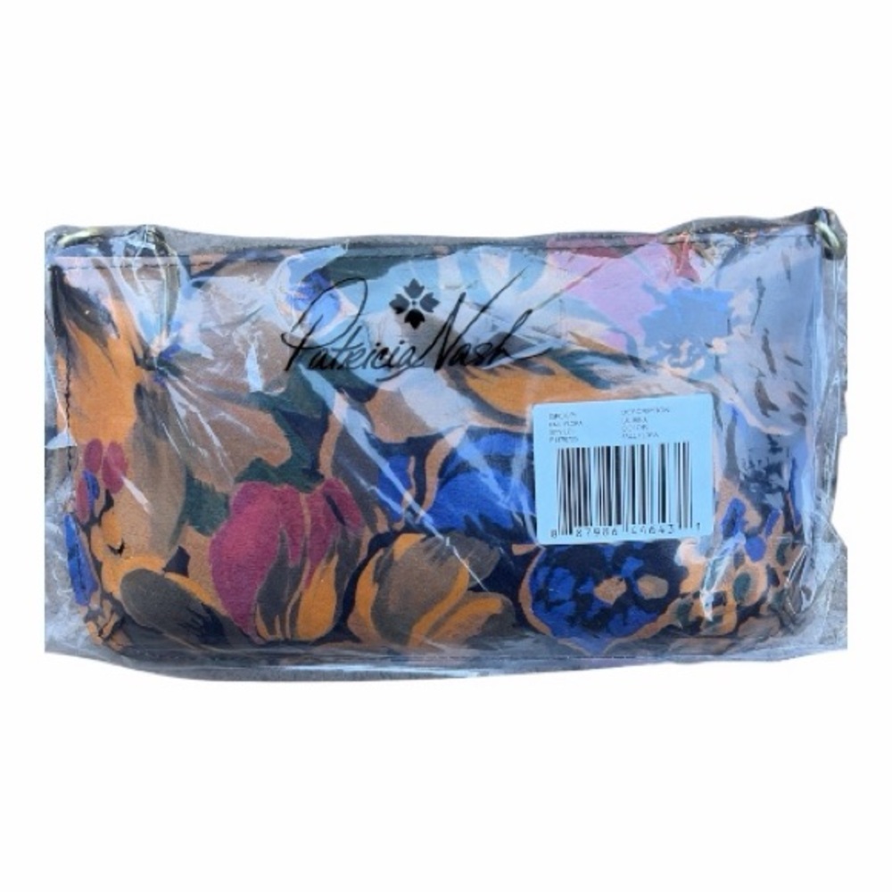 NWT Patricia Nash Laurina Leather Crossbody with Wristlet Strap in Fall Floral - Picture 8 of 8